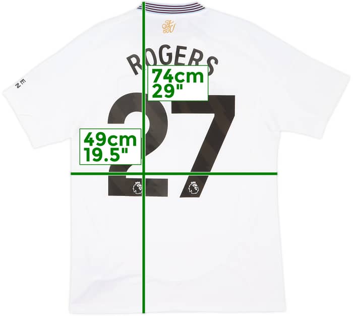 2024-25 Aston Villa Away Shirt Rogers #27 (M)
