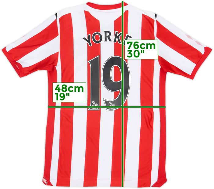 2008-09 Sunderland Home Shirt Yorke #19 - 7/10 - (M)