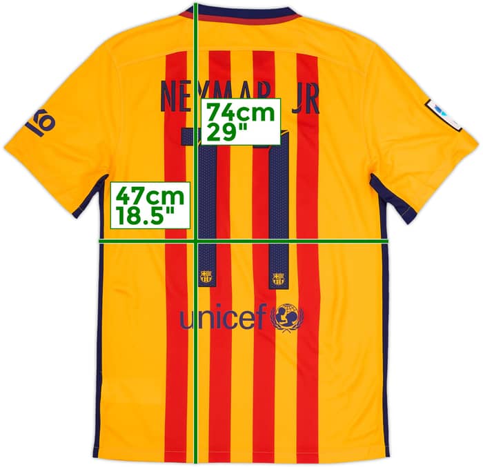 2015-16 Barcelona Away Shirt Neymar Jr #11 (S)