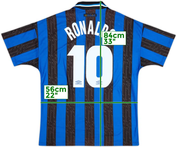1997-98 Inter Milan Home Shirt Ronaldo #10 - 8/10 - (XL)