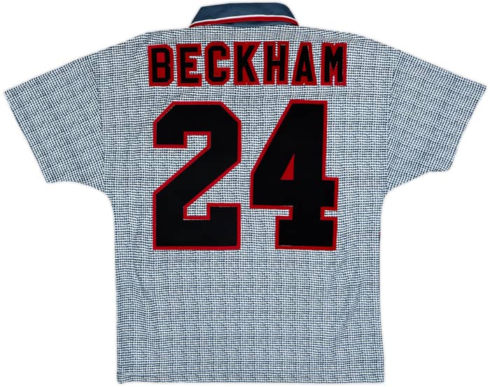 1995-96 Manchester United Away Shirt Beckham #24 - 8/10 - (Y)