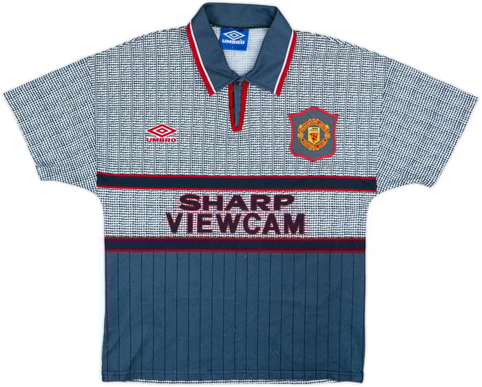 1995-96 Manchester United Away Shirt Beckham #24 - 8/10 - (Y)