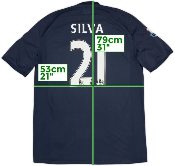 2010-12 Manchester City Away Shirt Silva #21 - 7/10 - (L)