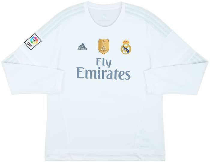 2015-16 Real Madrid Home L/S Shirt Ronaldo #7 - 7/10 - (M)