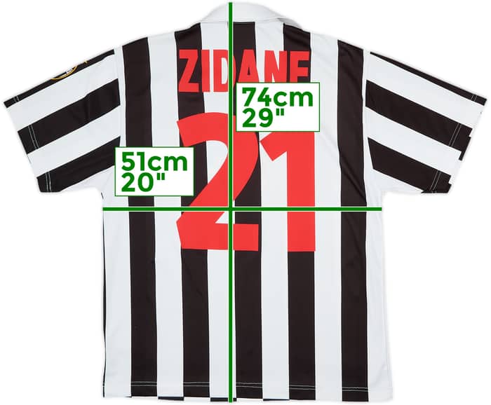 1998-99 Juventus Basic Home Shirt Zidane #21 - 6/10 - (M)