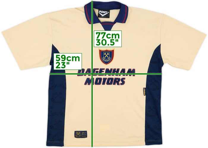 1996-97 West Ham Third Shirt Dicks #3 - 7/10 - (L)
