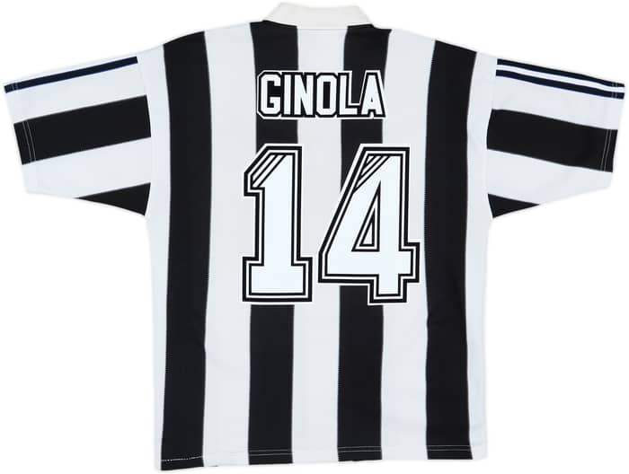1995-97 Newcastle Home Shirt Ginola #14 - 8/10 - (M)