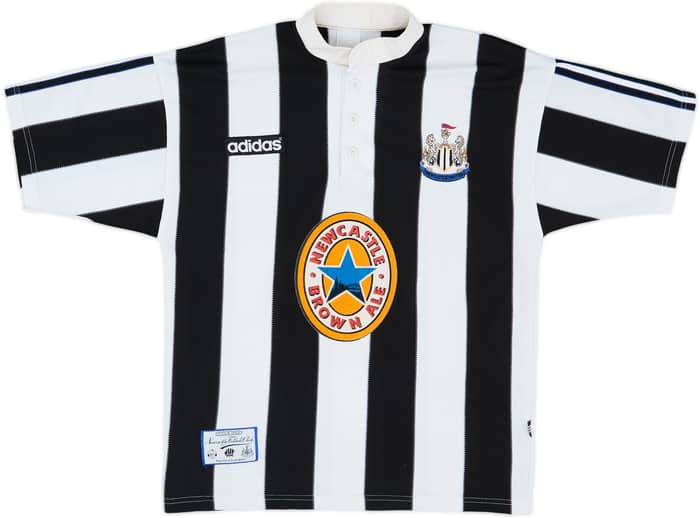 1995-97 Newcastle Home Shirt Ginola #14 - 8/10 - (M)