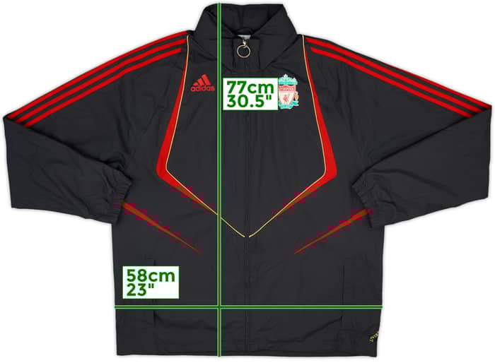 2009-10 Liverpool adidas Hooded Rain Jacket - 6/10 - (L/XL)