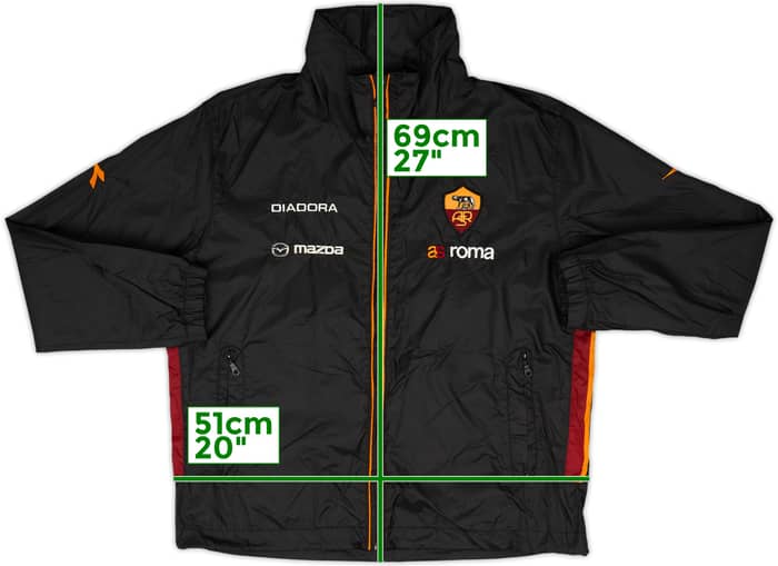 2003-04 Roma Diadora Hooded Rain Coat - 9/10 - (M)