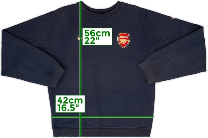2003-04 Arsenal Nike Fleece Sweat Top - 5/10 - (S)