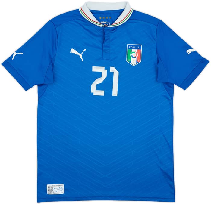 2012-13 Italy Home Shirt Pirlo #21 - 7/10 - (XS)