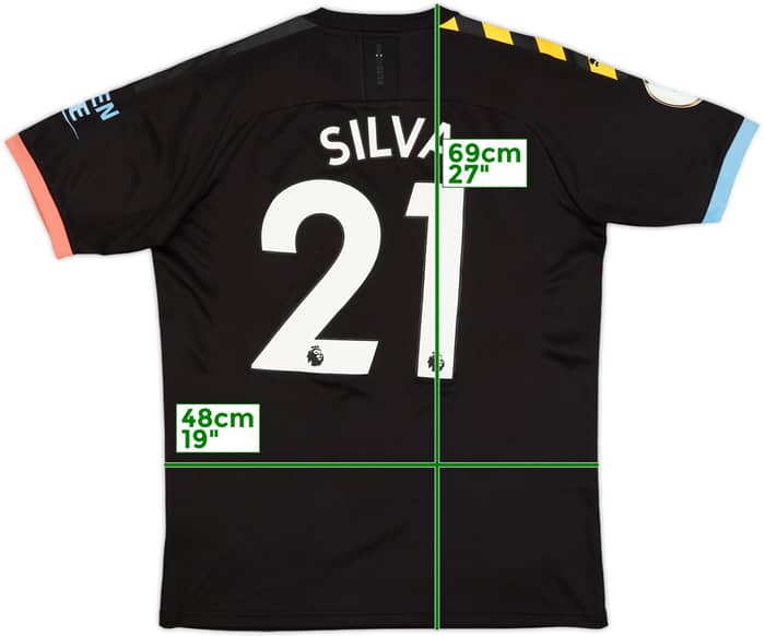 2019-20 Manchester City Away Shirt Silva #21 - 8/10 - (M)