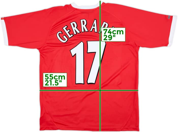 2001-03 Liverpool CL Shirt Gerrard #17 - 10/10 - (L)