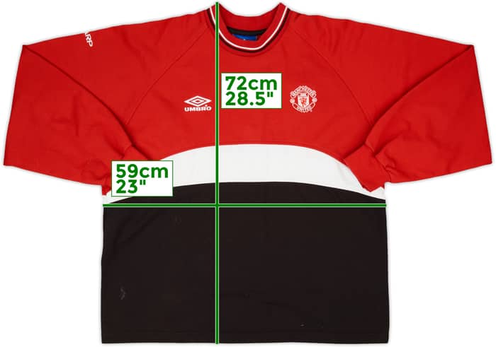 1999-00 Manchester United Umbro Sweat Top - 8/10 - (L)