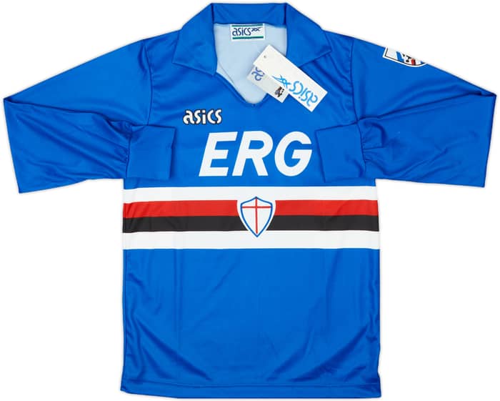 1990-92 Sampdoria Home L/S Shirt (M.Boys)