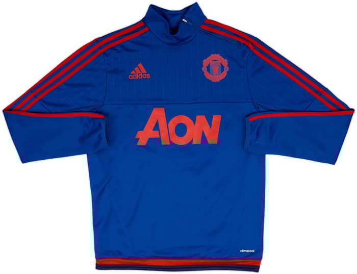 2015-16 Manchester United adidas 1/4 Zip Drill Top - 8/10 - (M)
