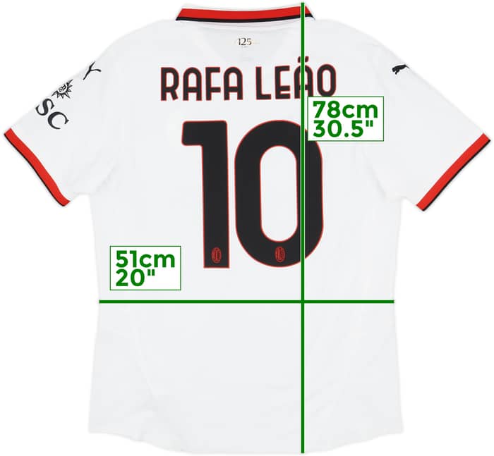 2024-25 AC Milan Authentic Away Shirt Rafa Leao #10 - 8/10 - (L)