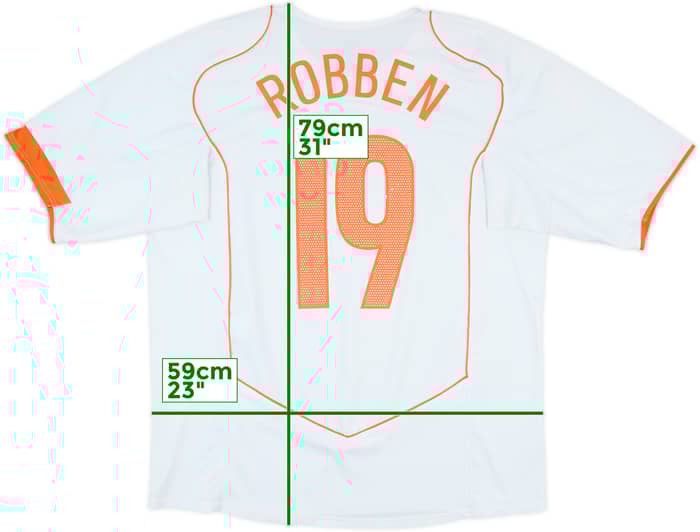 2004-06 Netherlands Away Shirt Robben #19 - 5/10 - (XL)