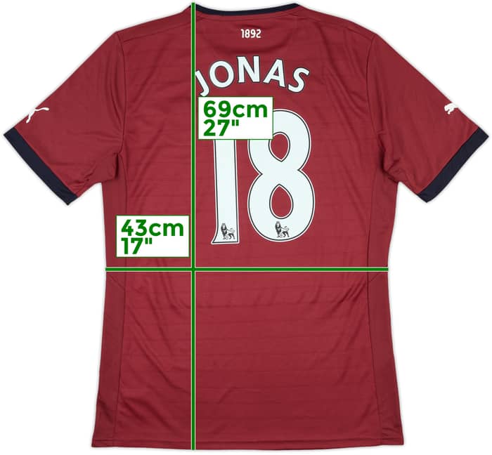 2012-13 Newcastle Away Shirt Jonas #18 - 10/10 - (L)