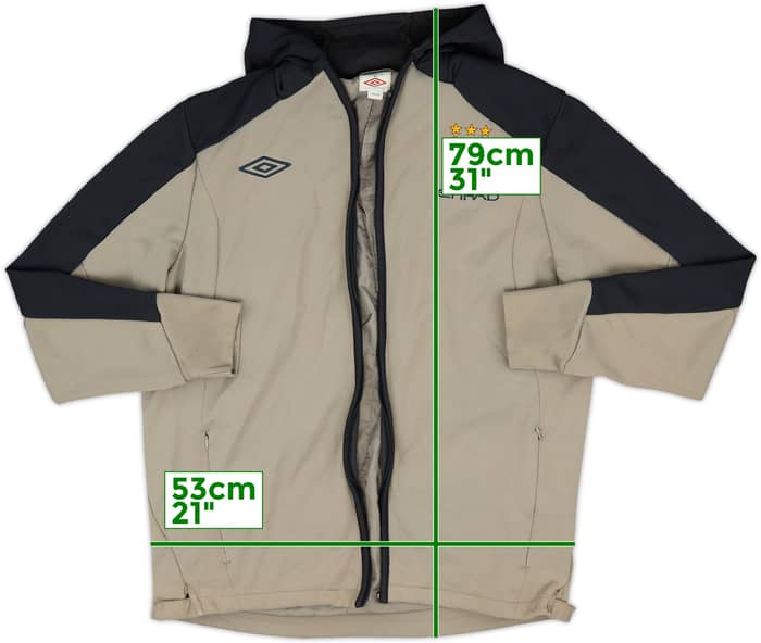 2011-12 Manchester City Umbro Hooded Zip Top - 4/10 - (L)