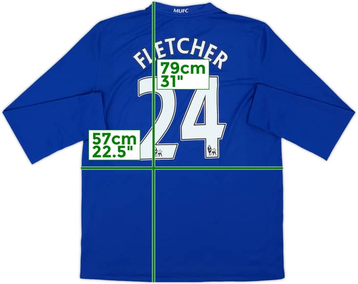 2008-09 Manchester United Third L/S Shirt Fletcher #24 - 8/10 - (L)