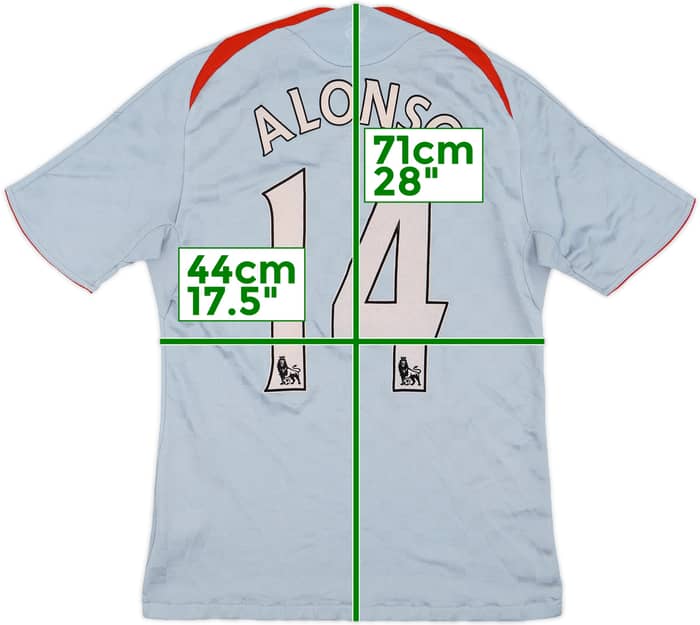 2008-09 Liverpool Away Shirt Alonso #14 - 5/10 - (S)