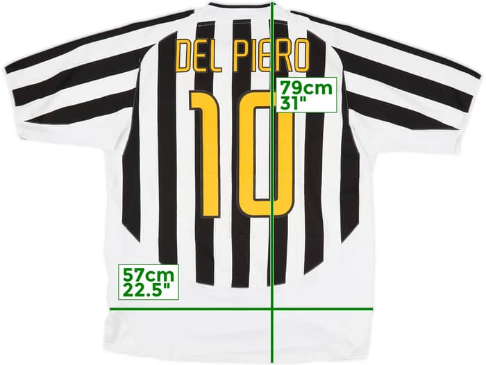 2003-04 Juventus Home Shirt Del Piero #10 - 6/10 - (XL)