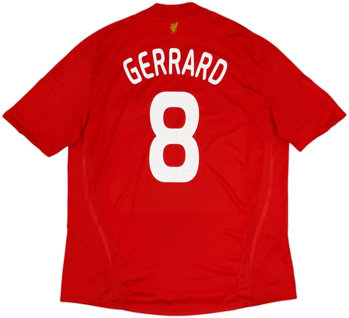 2008-10 Liverpool Home Shirt Gerrard #8 - 7/10 - (XXL)