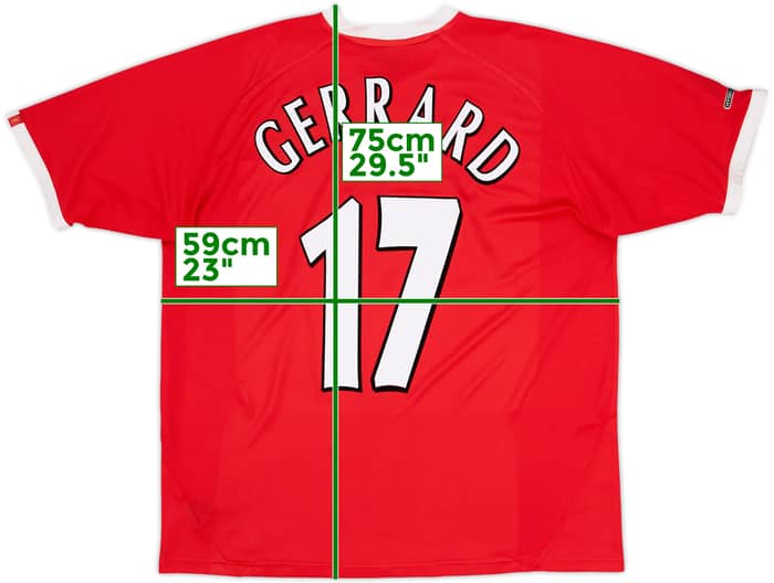 2001-03 Liverpool CL Shirt Gerrard #17 - 8/10 - (L)