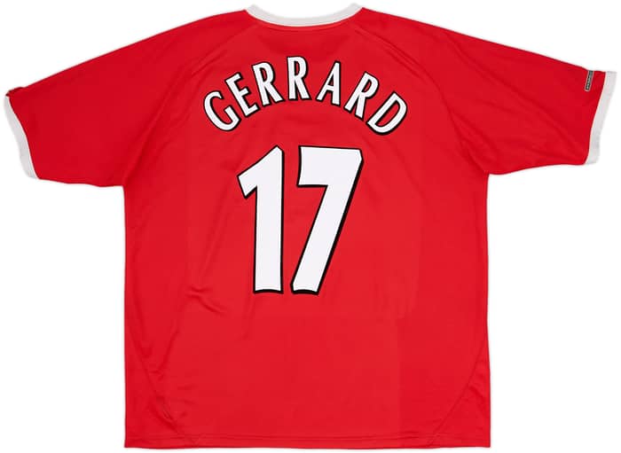 2001-03 Liverpool CL Shirt Gerrard #17 - 9/10 - (XL)