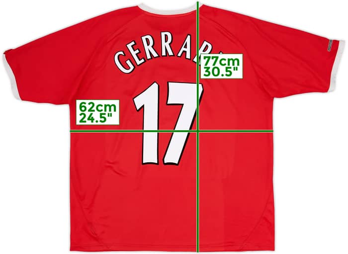 2001-03 Liverpool CL Shirt Gerrard #17 - 9/10 - (XL)