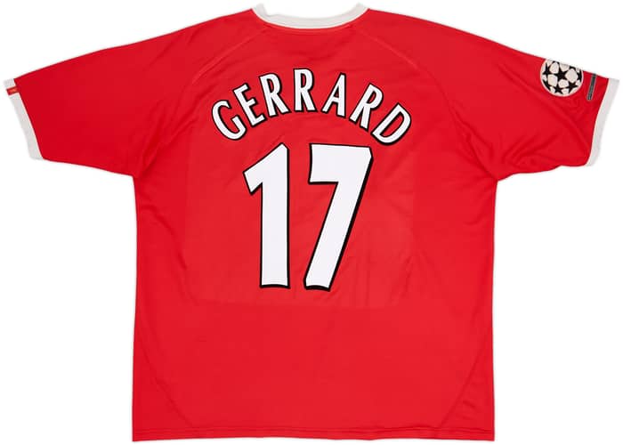 2001-03 Liverpool CL Shirt Gerrard #17 - 9/10 - (XXL)