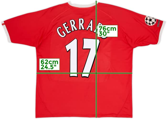 2001-03 Liverpool CL Shirt Gerrard #17 - 9/10 - (XXL)