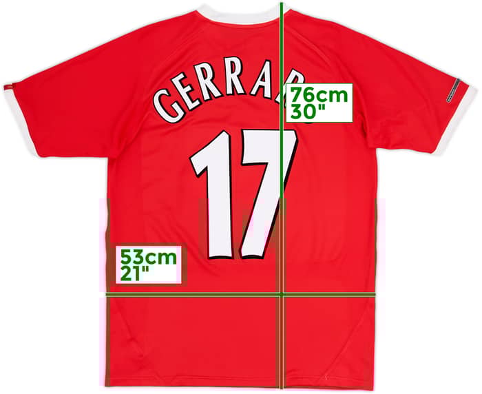 2001-03 Liverpool CL Shirt Gerrard #17 - 9/10 - (M)