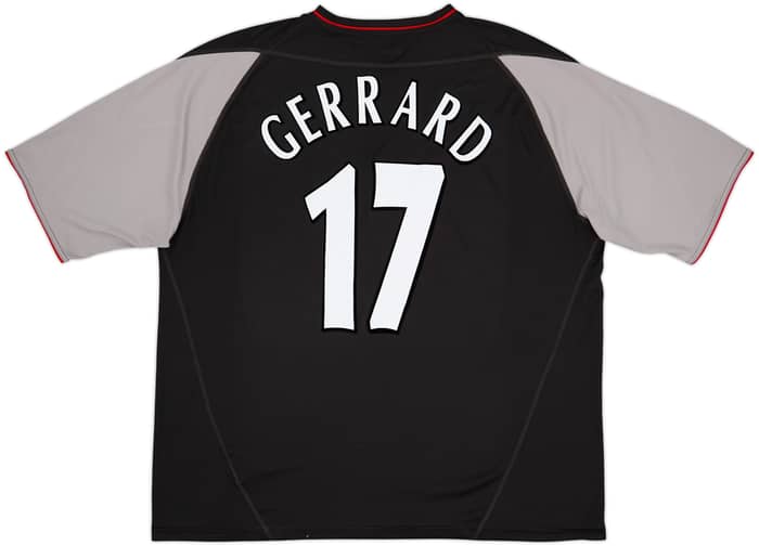 2002-04 Liverpool Away Shirt Gerrard #17 - 9/10 - (XXL)
