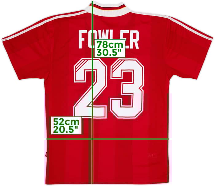 1995-96 Liverpool Home Shirt Fowler #23 - 9/10 - (L)