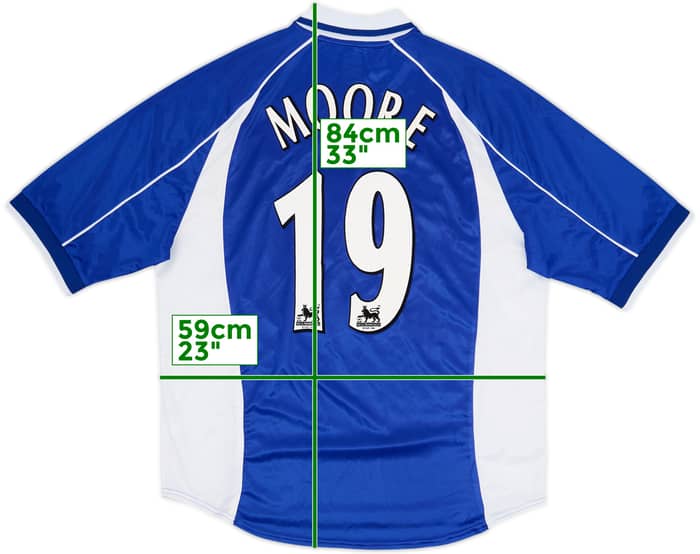 2000-02 Everton Home Shirt Moore #19 - 9/10 - (XL)