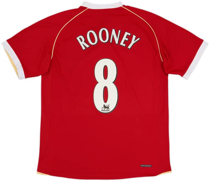 2006-07 Manchester United Home Shirt Rooney #8 - 7/10 - (M)