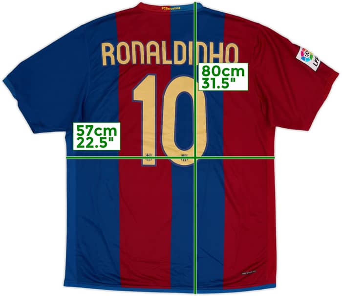 2006-07 Barcelona Home Shirt Ronaldinho #10 - 8/10 - (XL)