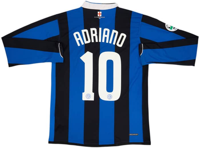 2006-07 Inter Milan Home L/S Shirt Adriano #10 - 6/10 - (M)