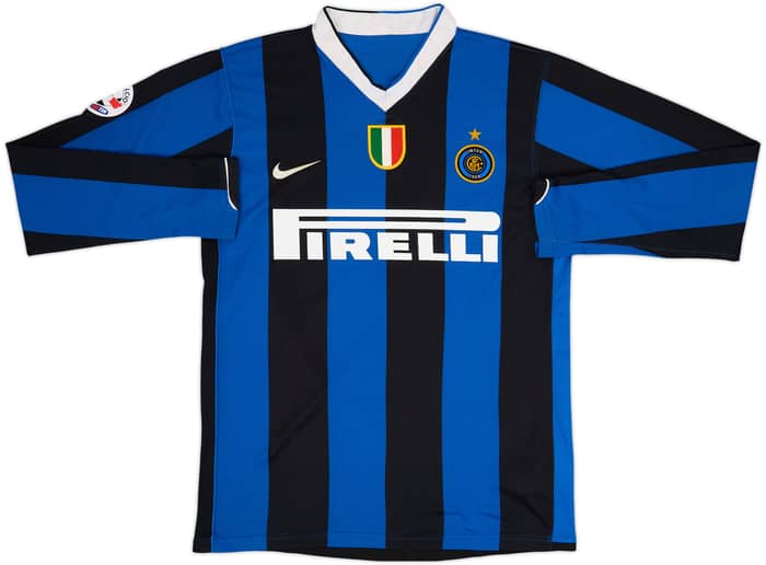 2006-07 Inter Milan Home L/S Shirt Adriano #10 - 6/10 - (M)