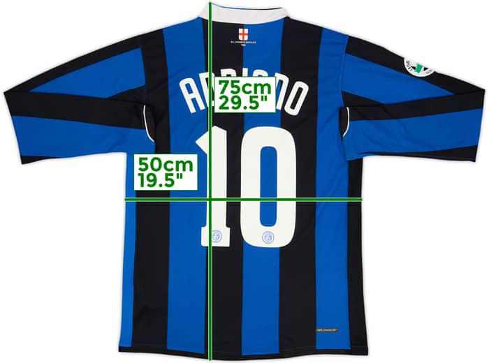 2006-07 Inter Milan Home L/S Shirt Adriano #10 - 6/10 - (M)