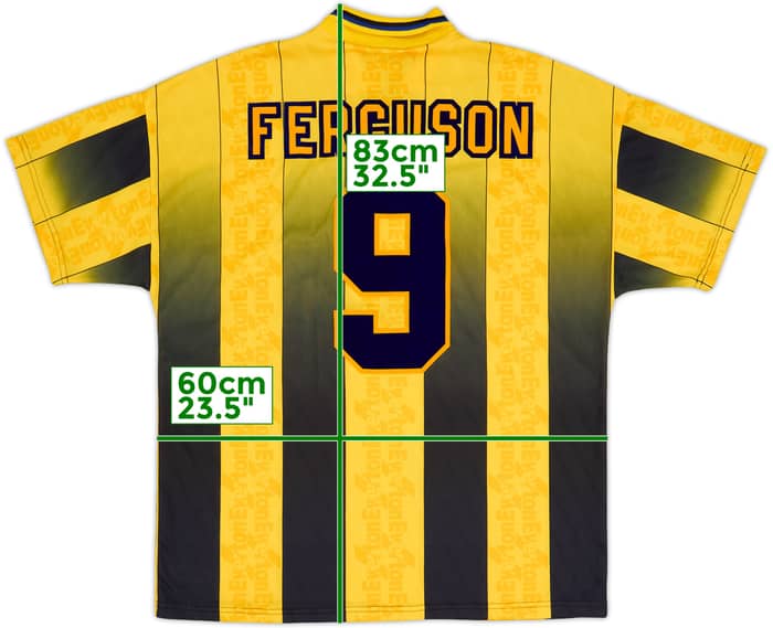 1996-98 Everton Away Shirt Ferguson #9 - 8/10 - (XL)