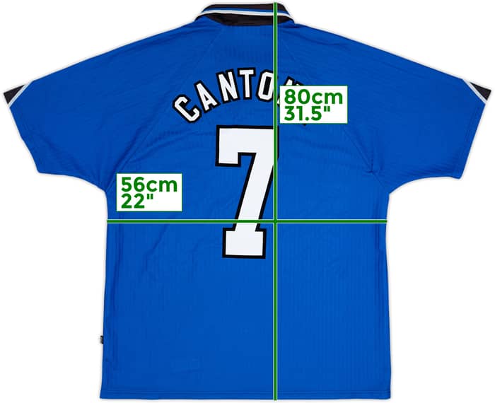 1996-98 Manchester United Third Shirt Cantona #7 - 8/10 - (XL)