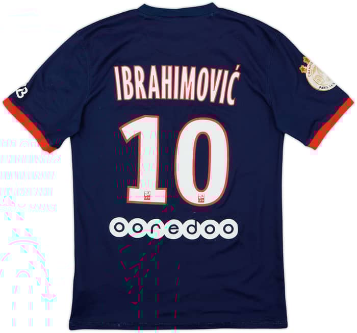 2013-14 Paris Saint-Germain Home Shirt Ibrahimovic #10 - 6/10 - (S)