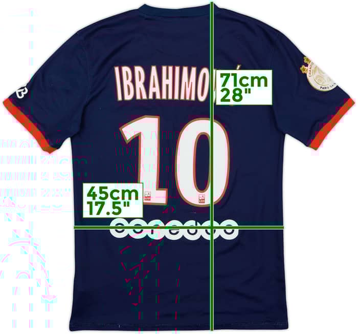2013-14 Paris Saint-Germain Home Shirt Ibrahimovic #10 - 6/10 - (S)