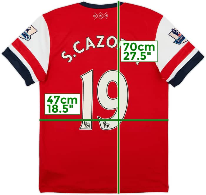 2012-14 Arsenal Home Shirt S. Cazorla #19 - 6/10 - (S)