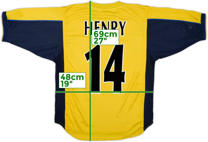 1999-01 Arsenal Away Shirt Henry #14 - 6/10 - (M)