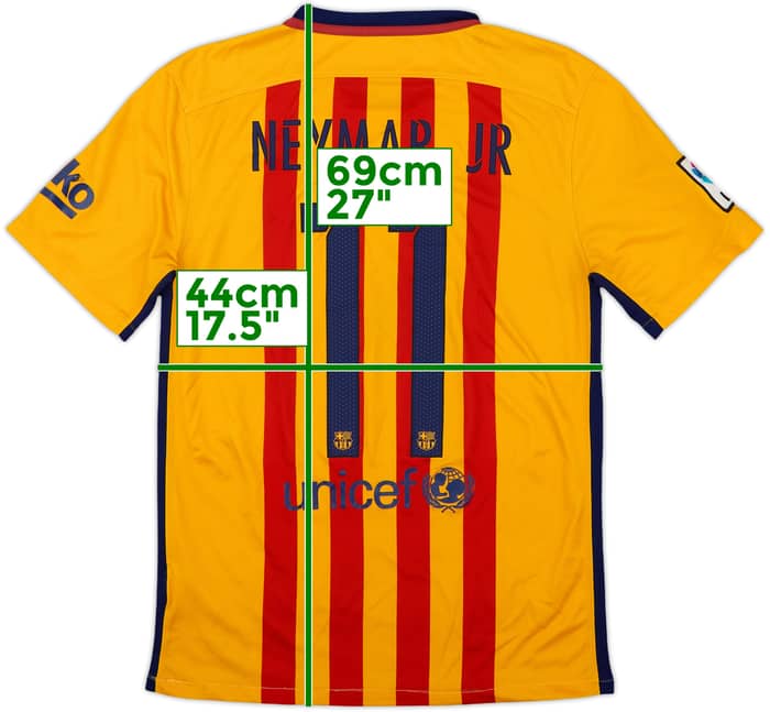 2015-16 Barcelona Away Shirt Neymar #11 - 6/10 - (S)
